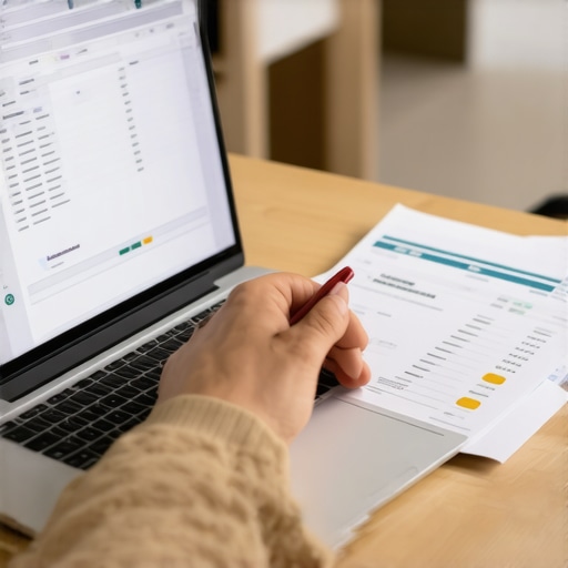 Person analyzing credit reports on a laptop to maintain credit health.