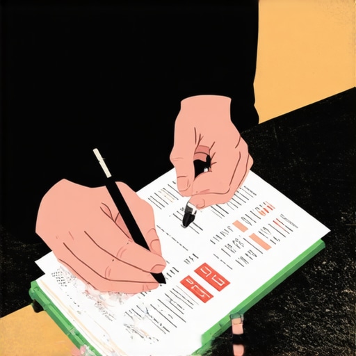 A person working on a financial plan with spreadsheets, calculator, and phone