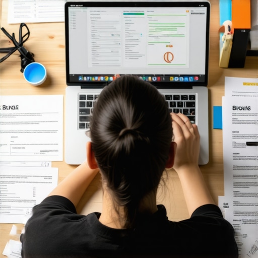 Person analyzing credit reports and highlighting discrepancies for credit improvement.