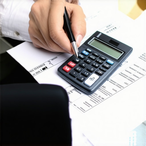 Individual analyzing credit report to identify errors and improve credit score.