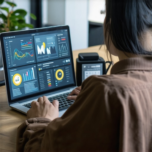 Person analyzing credit reports and financial data on a laptop at home.