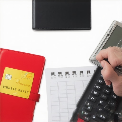 Strategic Credit Management Person organizing credit card payments for better credit score