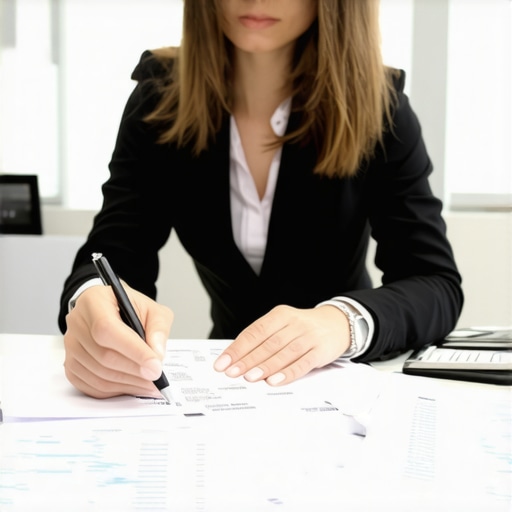 Financial advisor discussing credit report nuances with a client.