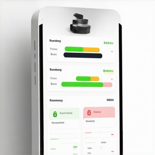 Smartphone displaying a budgeting application with expense categories for groceries.
