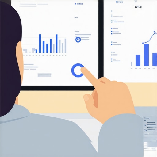 Person analyzing credit scores and reports on tablet with graphs and charts.