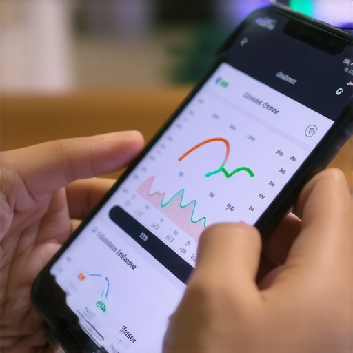 Using Financial Apps for Credit Monitoring Person managing credit score via smartphone with financial dashboard app.