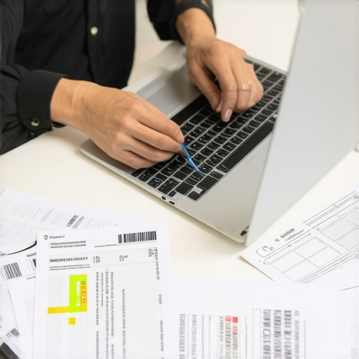 Automating Bill Payments Person configuring online bill payments on laptop to improve credit management.