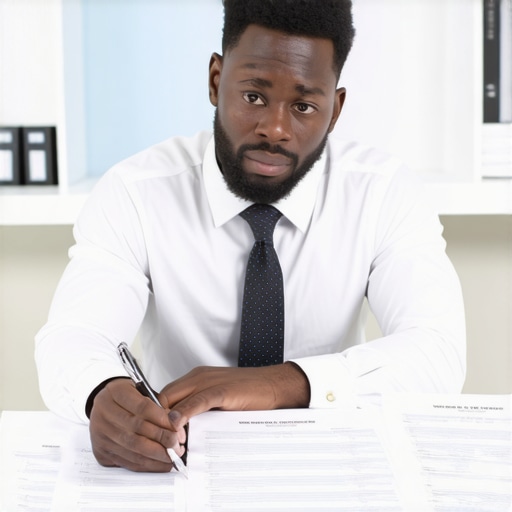 Individual drafting a legal letter to challenge debt collection with credit reports nearby