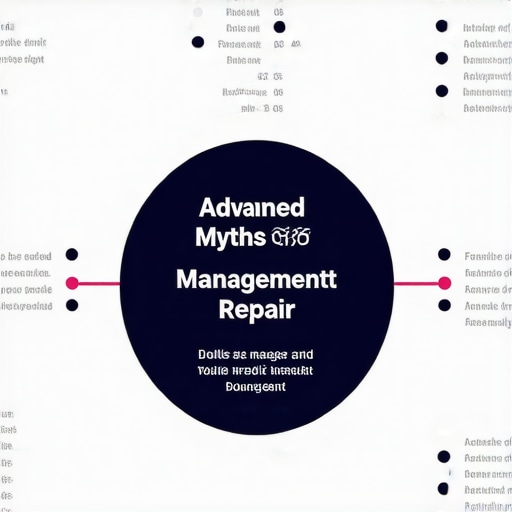 Infographic illustrating myths versus facts about debt and credit repair strategies.