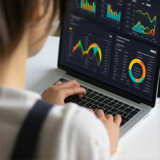 Person analyzing credit scores and financial graphs on a laptop