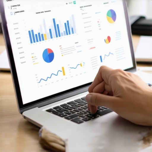 Effective Credit Monitoring in Action Person analyzing credit report digitally, ensuring financial health.
