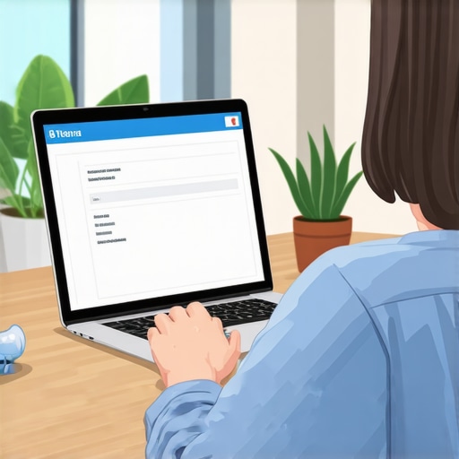 Managing Credit with Digital Tools Person configuring online banking and automation for credit management