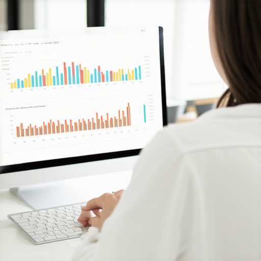 Person analyzing credit report on laptop with financial charts and alerts displayed