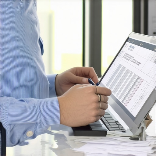 Person analyzing credit reports on a laptop to ensure ongoing financial health
