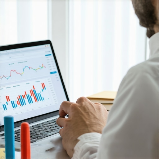 Person reviewing credit monitoring tools on their laptop