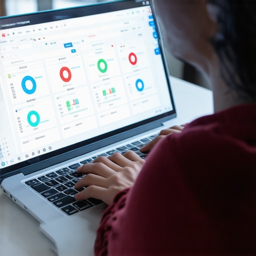 A person analyzing credit reports on a laptop, illustrating ongoing credit management.