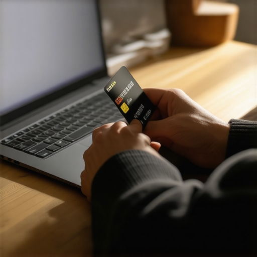 Person paying bills on a laptop to demonstrate responsible credit management