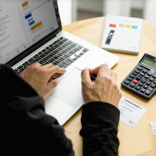 Person analyzing credit report to identify errors and plan debt repayment