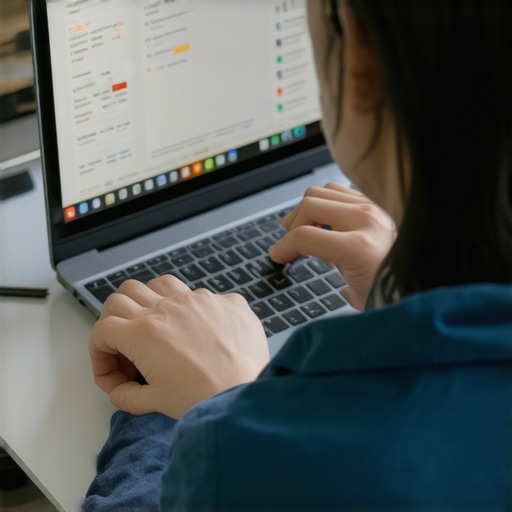 Person securely submitting income documents online for credit limit increase
