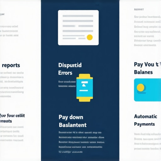 Infographic illustrating the sequence of credit repair actions.