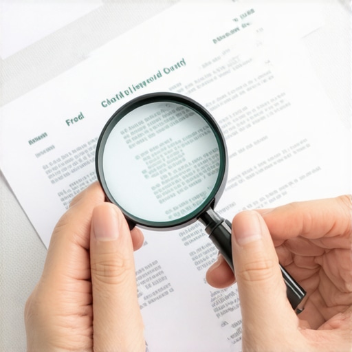 Individual analyzing credit report details carefully