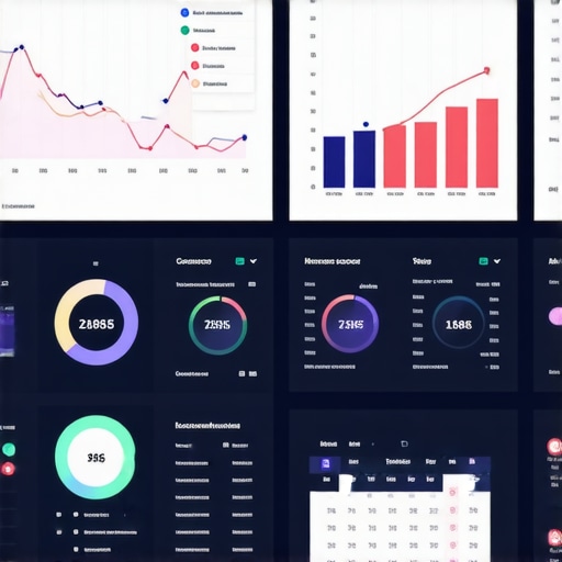 A high-tech digital dashboard illustrating credit score tracking and automated payment schedules.