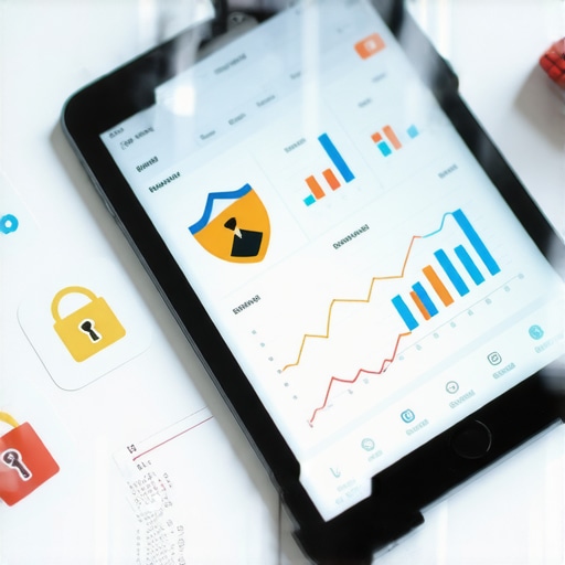 Digital tools for maintaining a high credit score and protecting financial data.