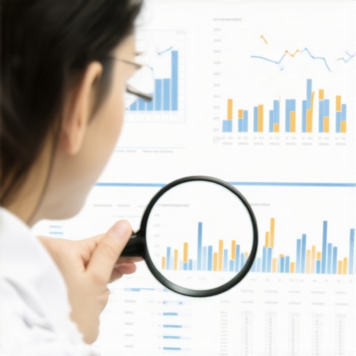 A magnifying glass held over a credit report highlighting the technical details of credit scoring.