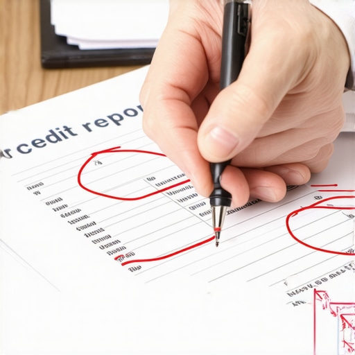 A person reviewing a credit report with a look of confusion after a score decrease.