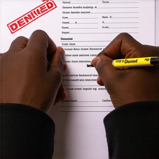A person using a highlighter to identify errors on a detailed credit report document.