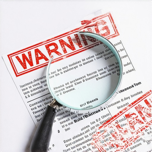 A close-up of a magnifying glass examining a financial report for errors and traps