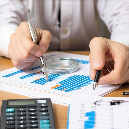 Analyzing the Nuance of Credit Reporting A person using a magnifying glass to examine the details of a credit report for errors.