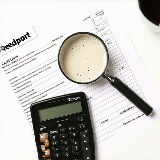 Analyzing the Nuances of Credit Reports A magnifying glass examining the details of a credit report to find errors and nuances.