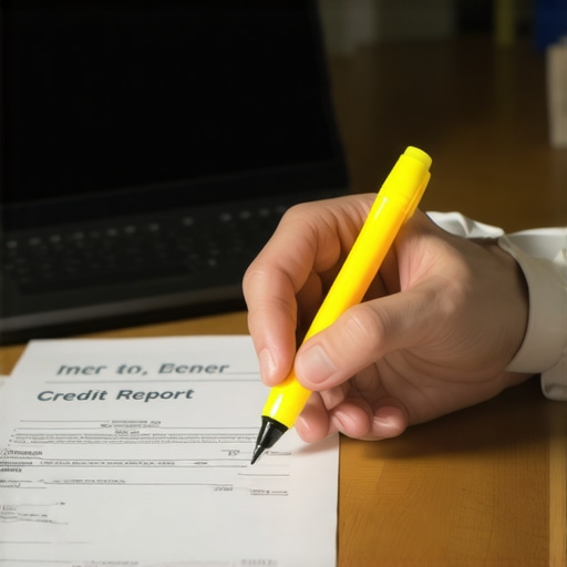 A person highlighting details on a credit report to identify errors and nuances.