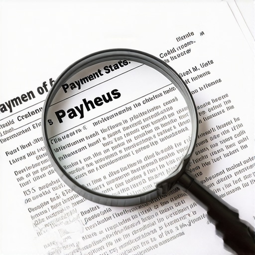 A person using a magnifying glass to examine details and errors on a credit report document.