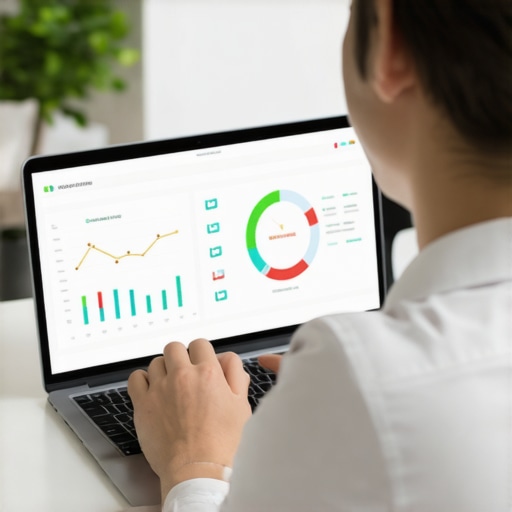 Financial dashboard showing credit score growth and automated maintenance tasks.