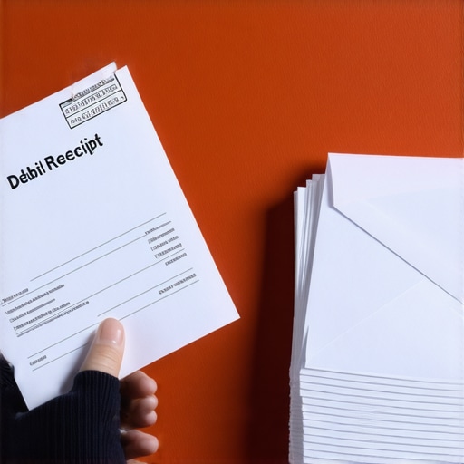 Certified Mail for Debt Validation Hand holding a certified mail receipt for a debt dispute