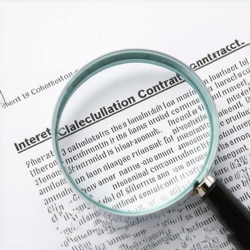 Checking the fine print of a car loan A magnifying glass focusing on car loan contract terms.