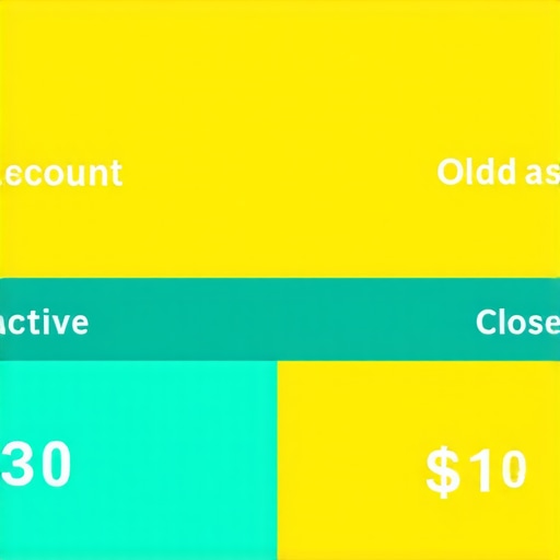 Credit score comparison chart showing the impact of closing an old account.