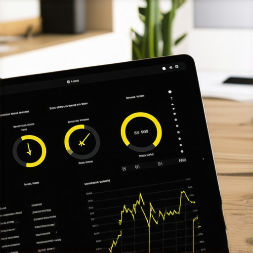 A digital dashboard showing credit score trends and financial management tools.
