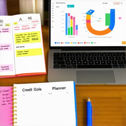 Credit Maintenance Tools for 2025 Financial tracking tools including a laptop and a planner for credit score management