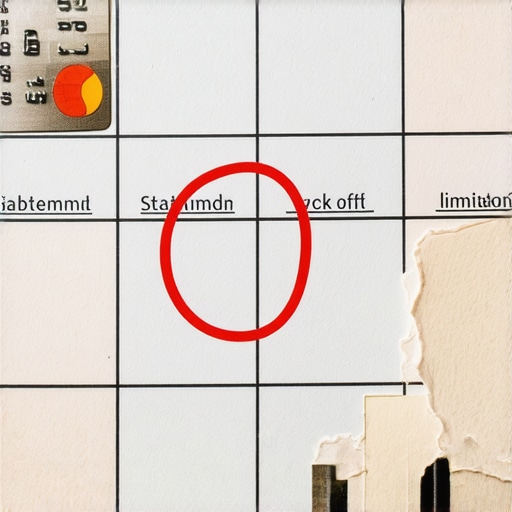 A calendar with an old debt statement illustrating the date of last activity on a credit report.