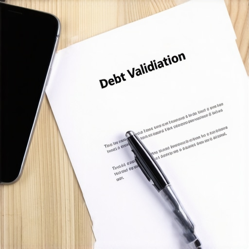 A debt validation letter on a desk representing the first step in stopping zombie debt collectors.