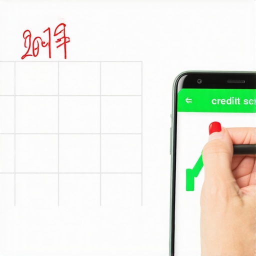 A hand marking a bill due date on a calendar to maintain credit health.