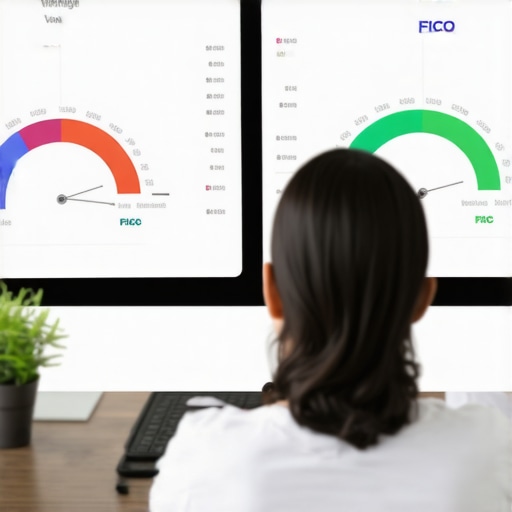 FICO vs VantageScore Comparison Comparison of different credit scoring models on a computer screen