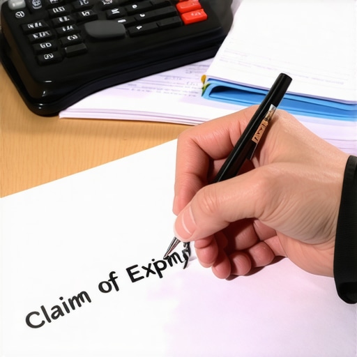 A person filing a legal claim of exemption form to protect their property from creditors.
