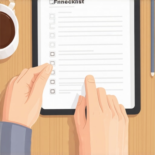 A person carefully reviewing their credit report and financial checklist to manage debt.