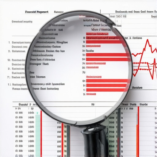 A magnifying glass highlighting errors on a credit report for repair