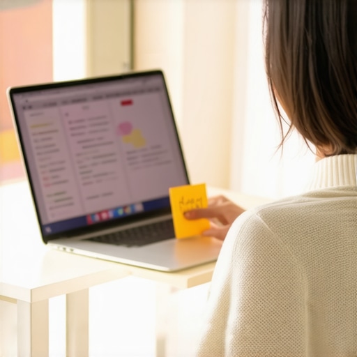 A person reviewing a handwritten budget list to manage debt during a career pivot
