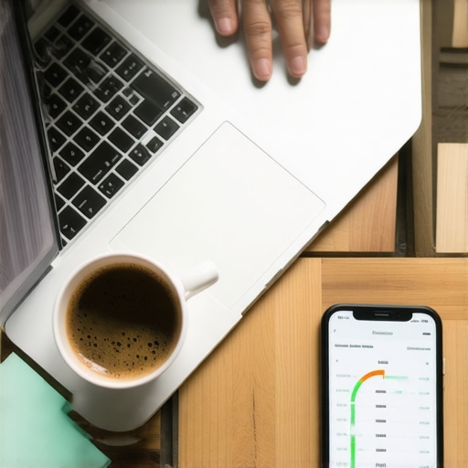 Person managing credit scores and financial spreadsheets for long term credit health.